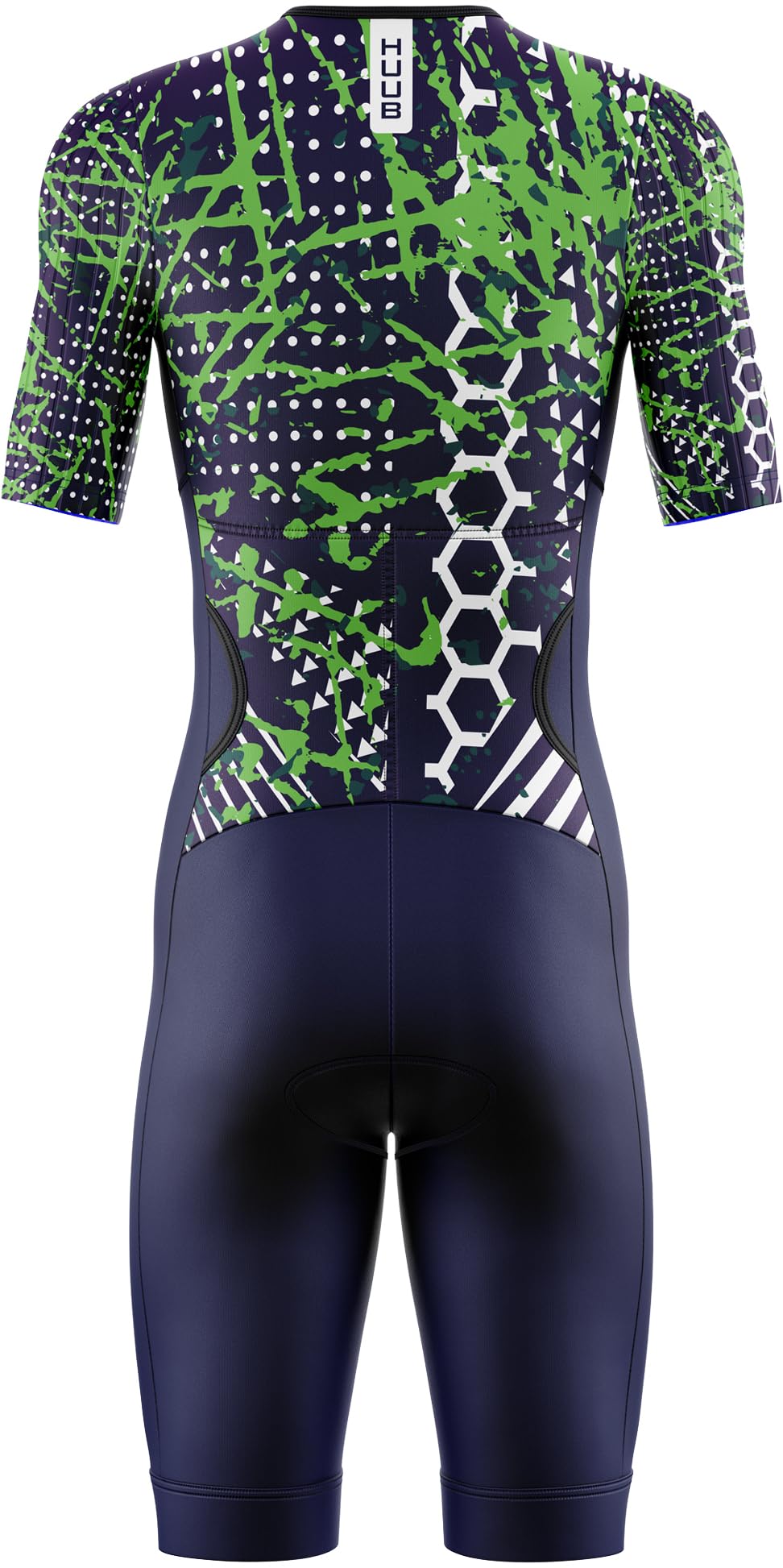 Huub 2026 Collage Tri Suit para hombre, azul marino/lima