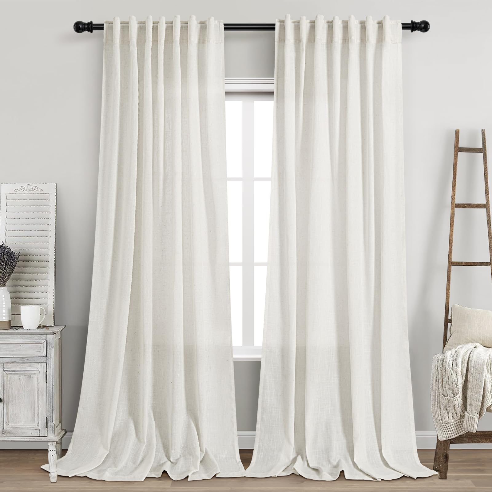 Photo 1 of Nanspring Linen Blend Curtain Panels