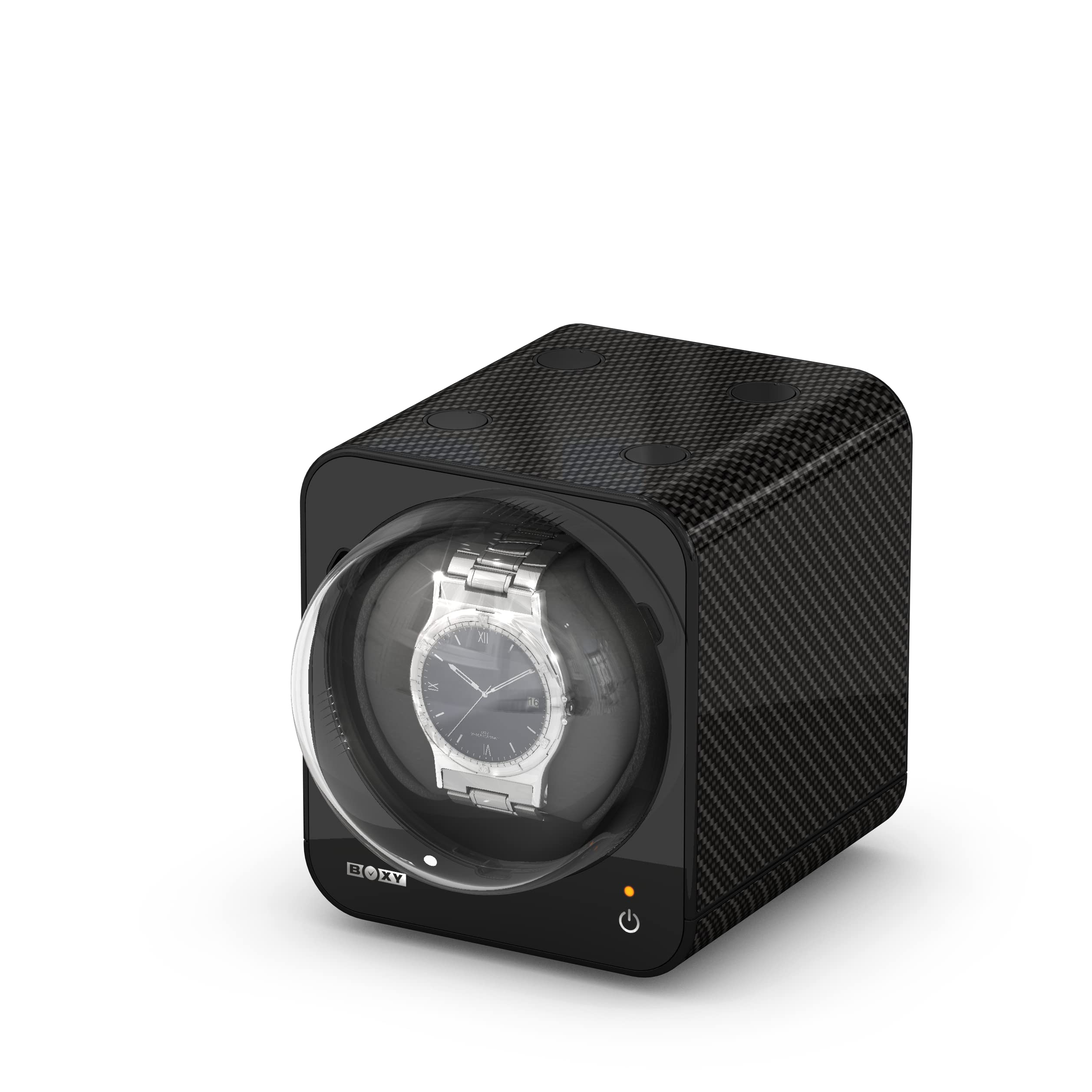 BoxyFancy Brick Watch Winder Add on Without Adapter Carbon Pattern