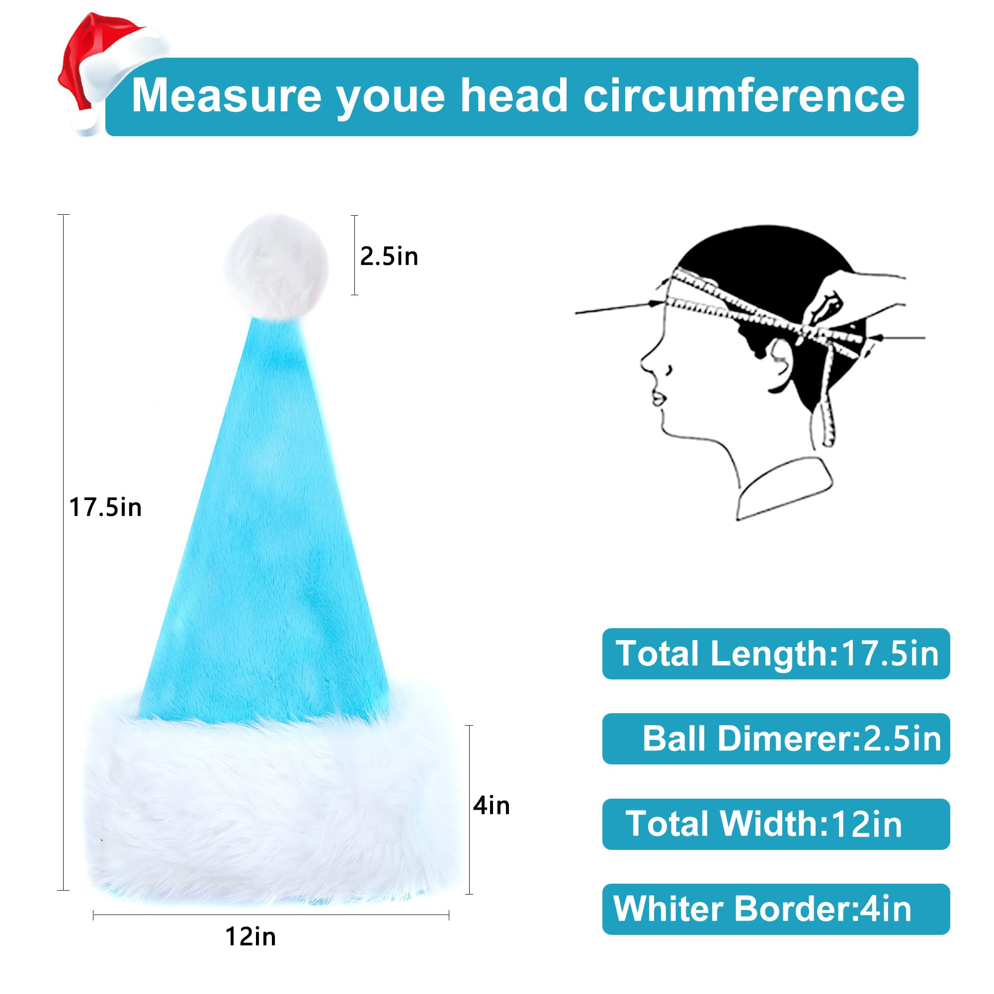 Gorro de Navidad para adulto, unisex, grueso, cómodo, de felpa, para Navidad, Año Nuevo, fiesta temática festiva