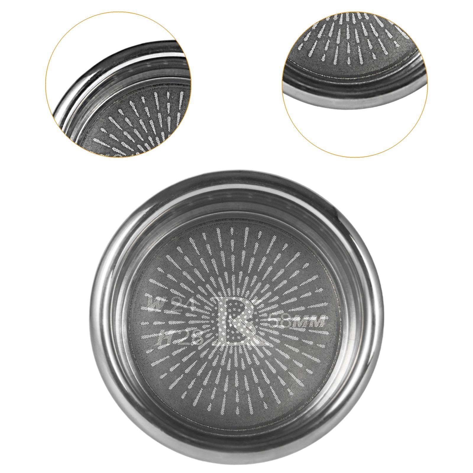 Qianly Filtro de Café Cesta de Filtro Presurizado Portafiltro de Acero Inoxidable Diseño Antigoteo Fácil de Limpiar Adecuado para Hogar Restaurante Bar, 24 Gramos, tal como se describe