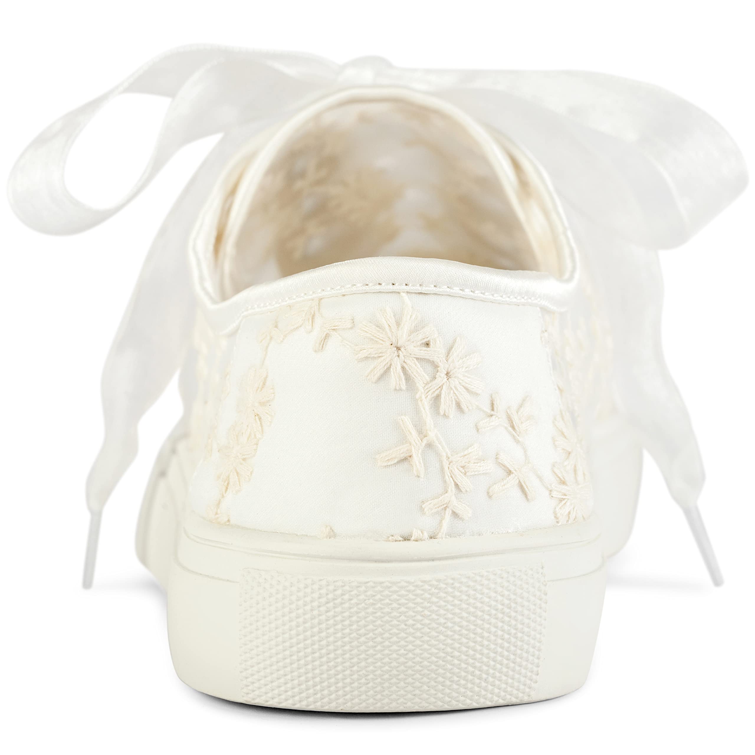 JIAJIA 8835 Zapatos de Boda Zapatillas de Novia Planas Tenis de Novia Zapatillas de Encaje - Personalización Disponible