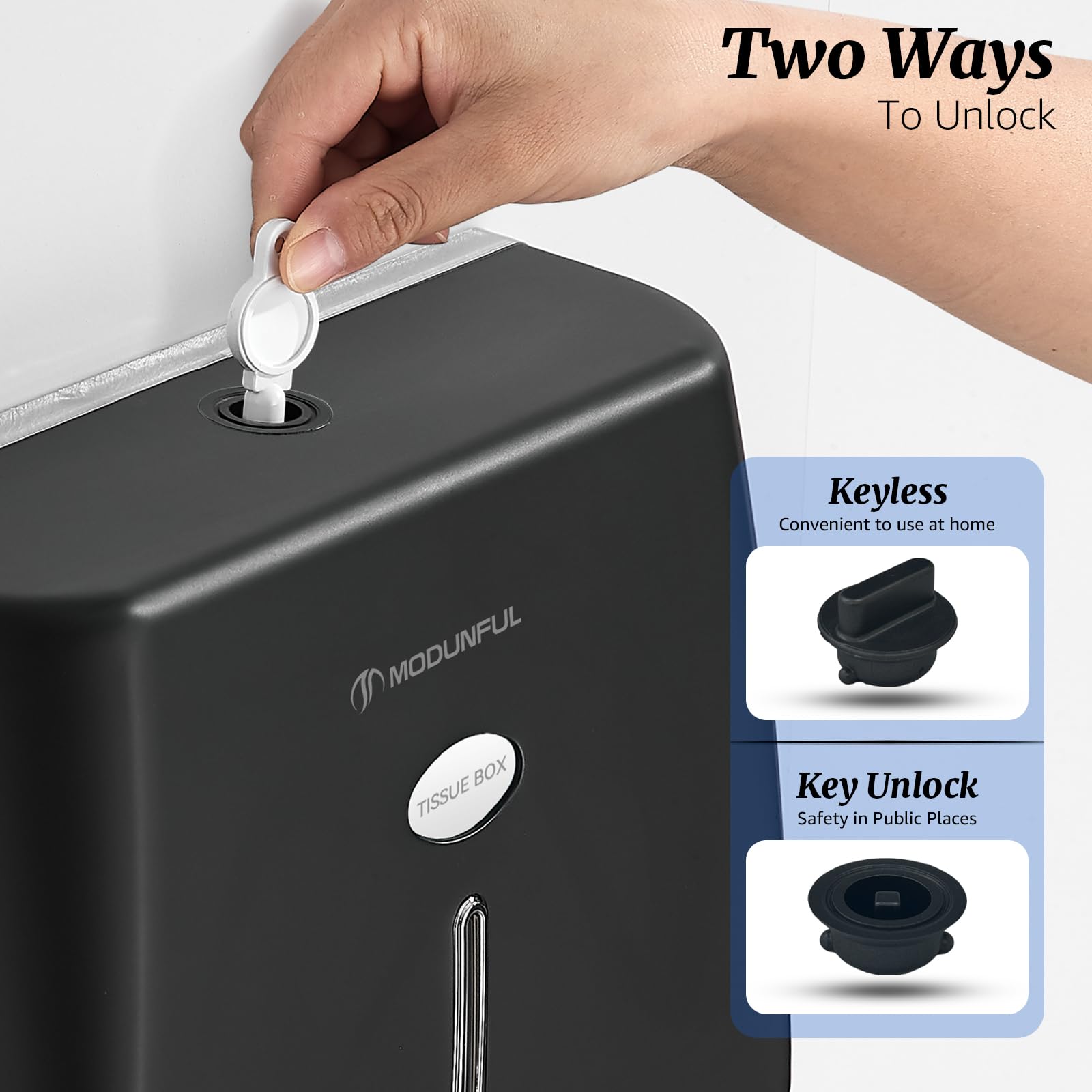 Dispensador De Toallas De Papel Sin Taladro - Montaje En Pared, ABS Duradero, Diseño Sin Contacto, Alto Capacidad