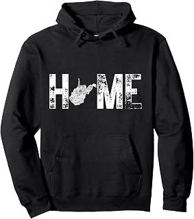 West Virginia Map Home WV Vintage Pullover Hoodie