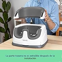 Vista 4 de Ingenuity Asiento con base para bebé 2 en 1 con bandeja auto-guardable para alimentación y piso - Pizarra