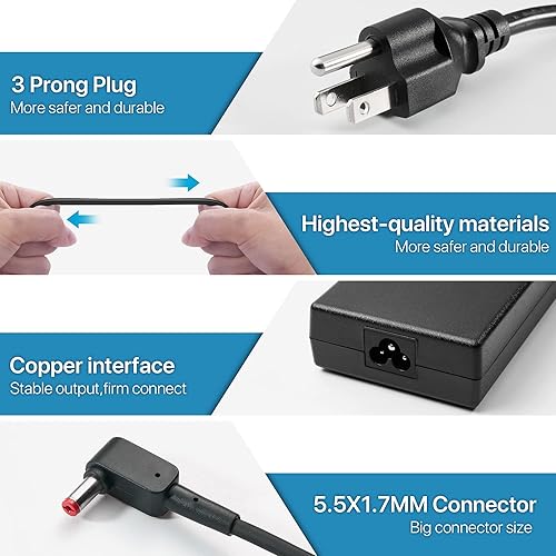 Miniatura 3 de Cargador de 180 W y 135 W para Acer Nitro 5 AN515 N20C1, ADP-135KB T ADP-180MB K Adaptador de CA
