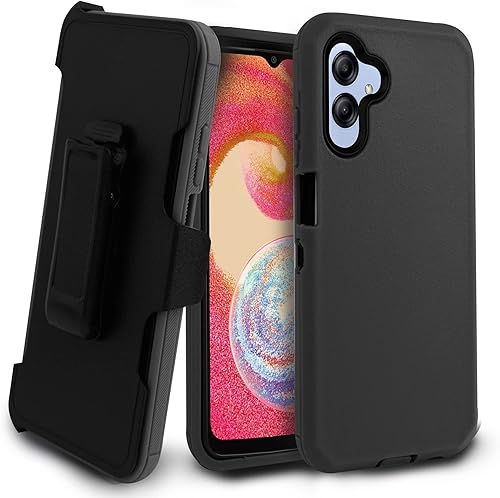 Jackpot Wireless Compatible con Samsung Galaxy A04e, con funda de clip para cinturón, protección de cuerpo completo resistente, protector de Jackpot Wireless Compatible con Samsung Galaxy A04e, con funda de clip para cinturón, protección de cuerpo completo resistente, protector de