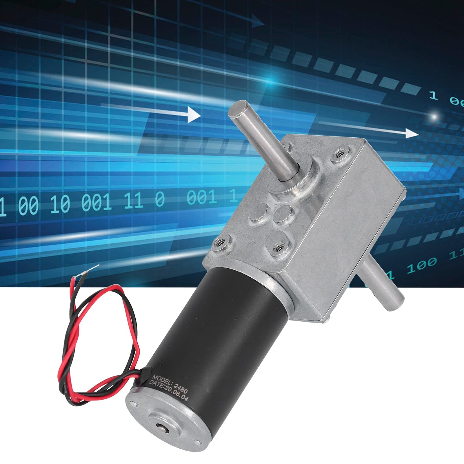 Motoriduttore in Acciaio Inossidabile a Coppia Elevata e Basso Rumore con Motore CC per Dispositivi di Azionamento Industriale Albero di Uscita da 8 Mm (DC12V 12RPM)