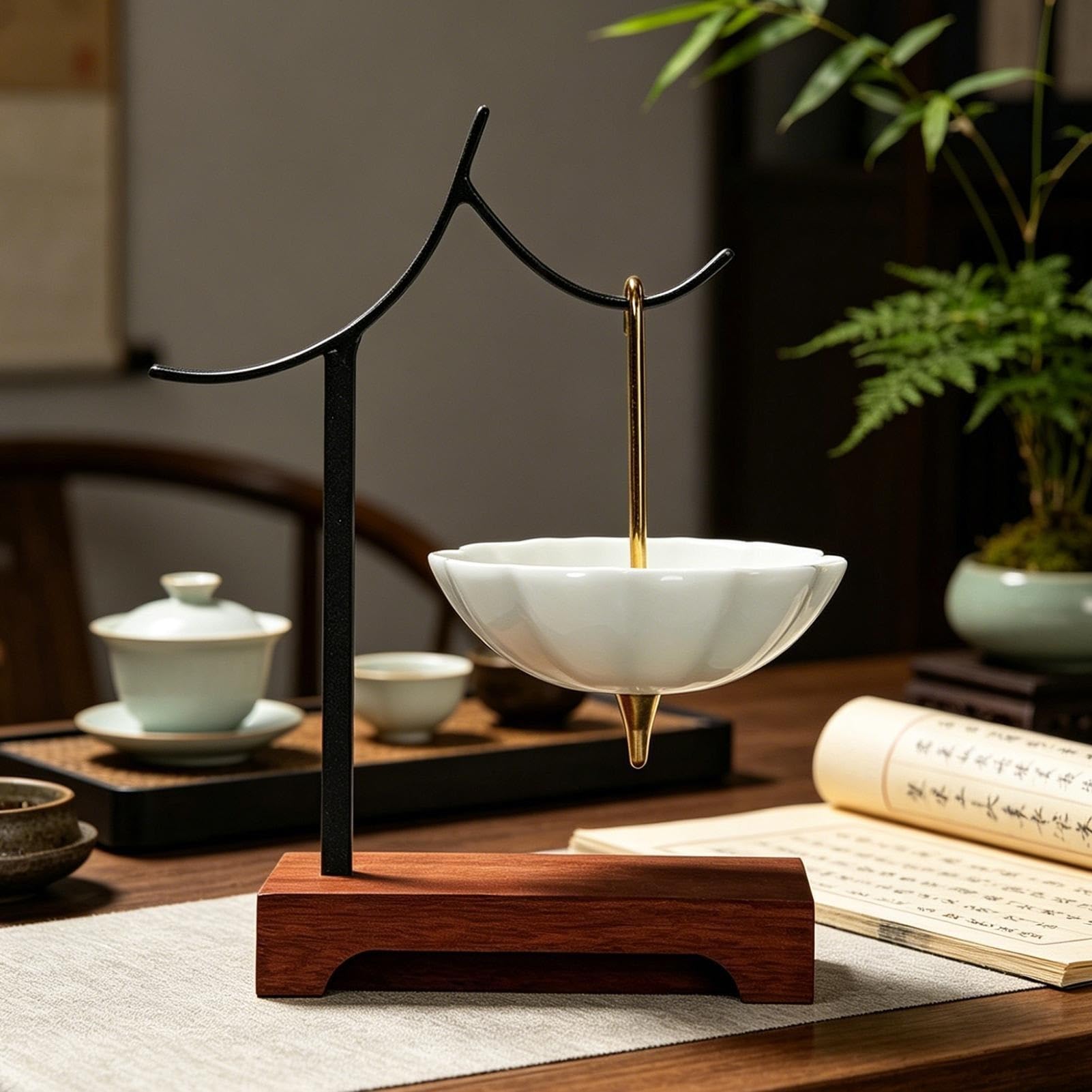 1 pz colino da tè ombrello design in ceramica foglia con supporto filtri for sfuso for migliorare il sapore della cucina Per Uffici E Tavoli Da Pranzo