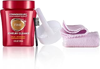 Connoisseurs Kit Nettoyant Bijoux - Nettoyage Diamants Platine Or Blanc Montres Boucles d’oreilles - Inclus Chamois de Polissage Gratuit