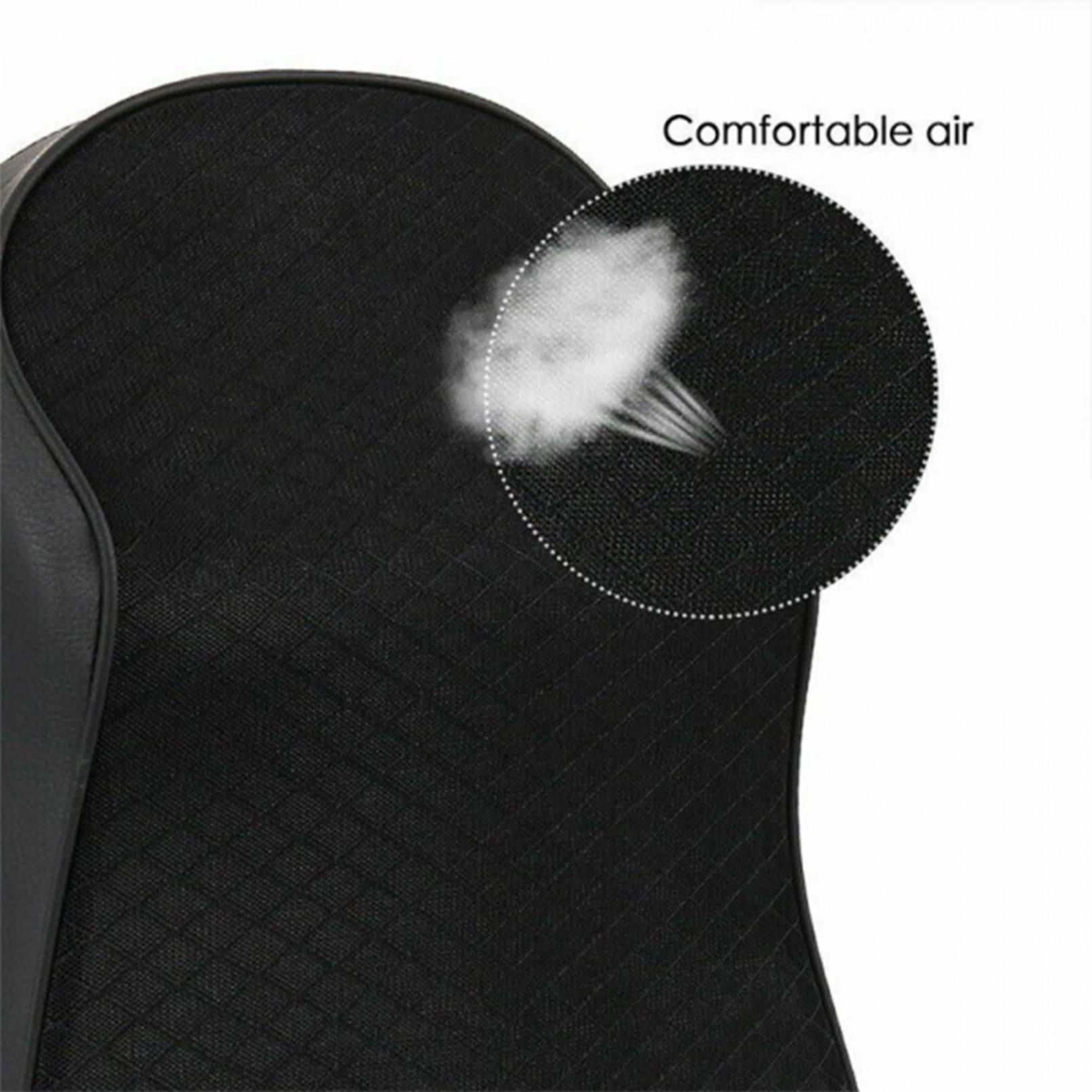 Cuscino Poggiatesta Supporto Collo Auto, Cuscino Supporto Testa Seggiolino Auto Memory Foam, Cuscini Collo Morbidi Auto Per Sedile Da Gioco Sedia Da Ufficio,Black L