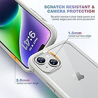 Vista 749 de Diaclara - Funda diseñada para iPhone 15 Plus de 6.7 pulgadas, transparente, cuerpo completo, con protector de pantalla, resistente de protección