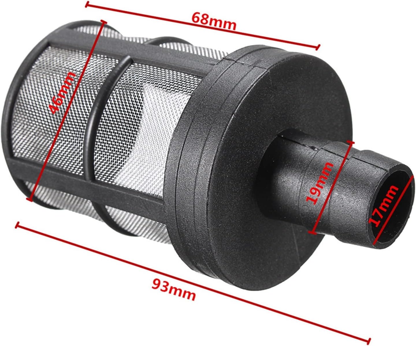 Hose Water Filter, Washer Inlet Filter, 1pcs Plastic Water Suction Filter for High Pressure Washer 19mm Connector Dust Strainer Water Pump Filter, Black
