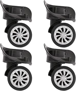 Luggage Wheels Replacement 4Pcs Mute Suitcase Wheels Replacement, 360 Rotating Universal Dual Suitcase Spinner Wheels Kit for Luggage Suitcase Trolley, Replacement Wheels for Luggage