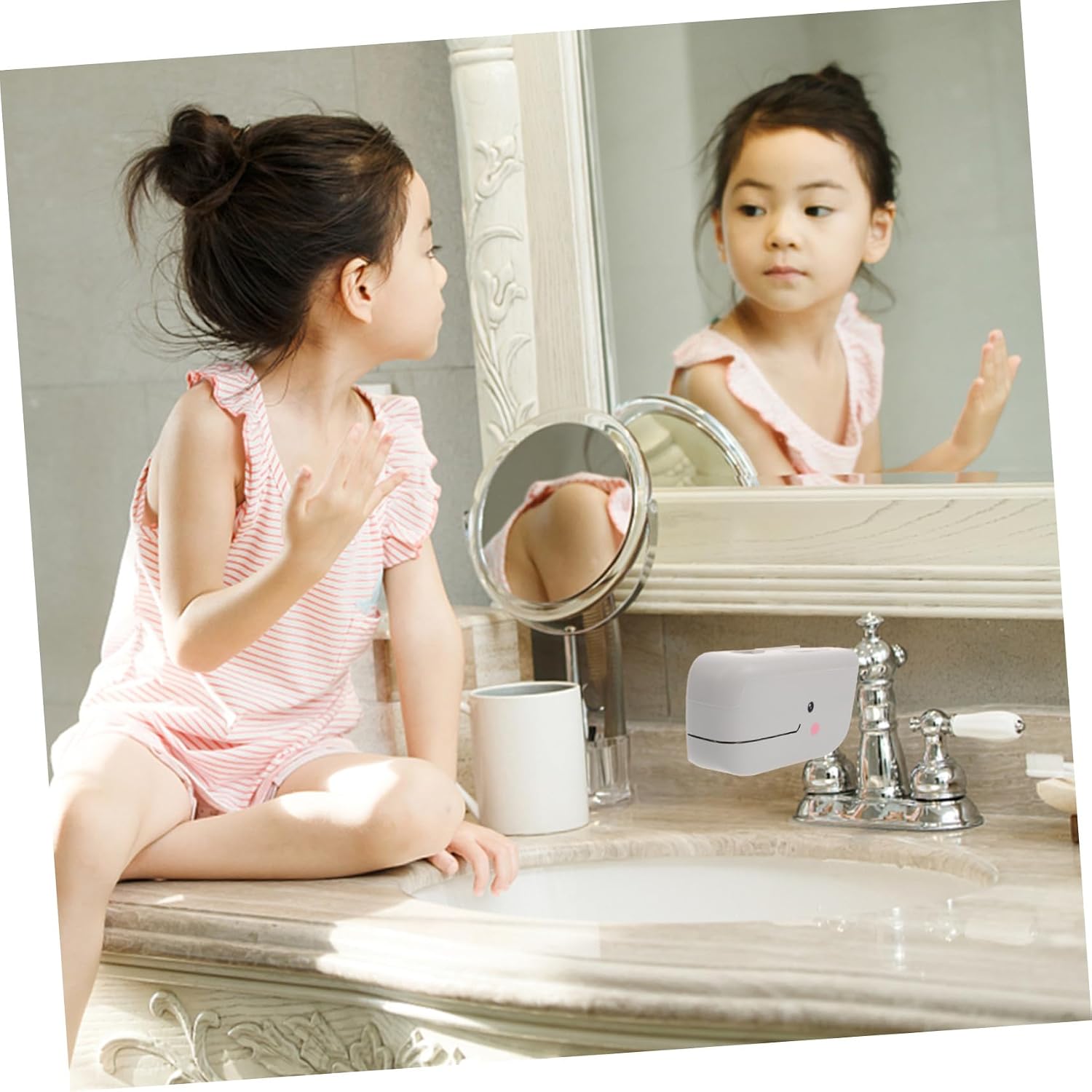 Whale Shape Bathtub Faucet Cover Soft Spout Guard for Safety Protection Gray