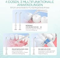 VOYOR-HEALTH Vezeték Nélküli Szájzuhany, Elektromos Fogköztisztító, 3 Üzemmód, 4 Fej, Hordozható IPX7 Vízálló Fogápoló Készülék Utazáshoz 3