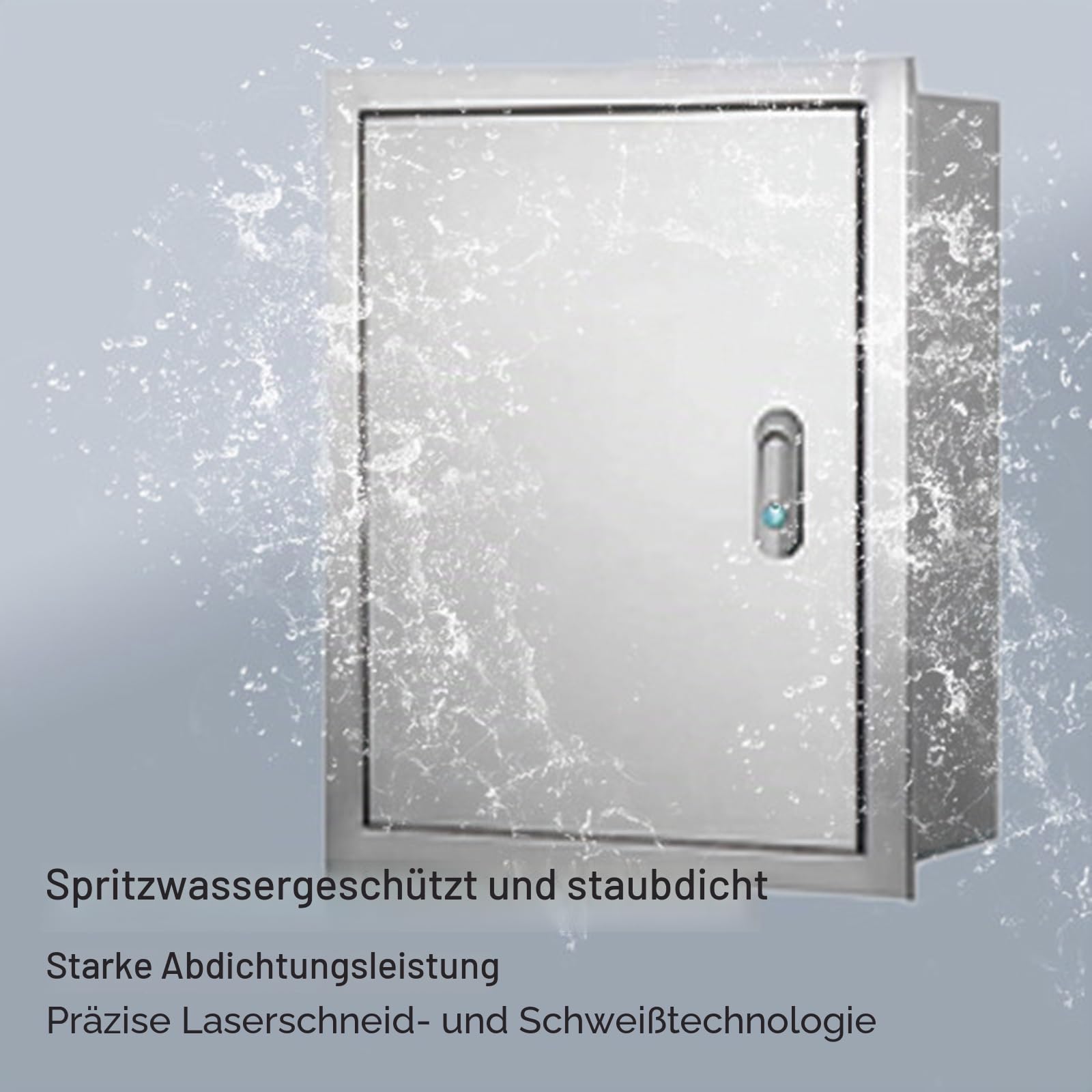 Unterputz Edelstahl-Schaltschrank, Bündig Montiertes Gehäuse mit Lasergeschnittener Schweißkonstruktion, für Gewerbliche und Private Innenbereiche(40x30x16cm/15.7x11.8x6.3in)