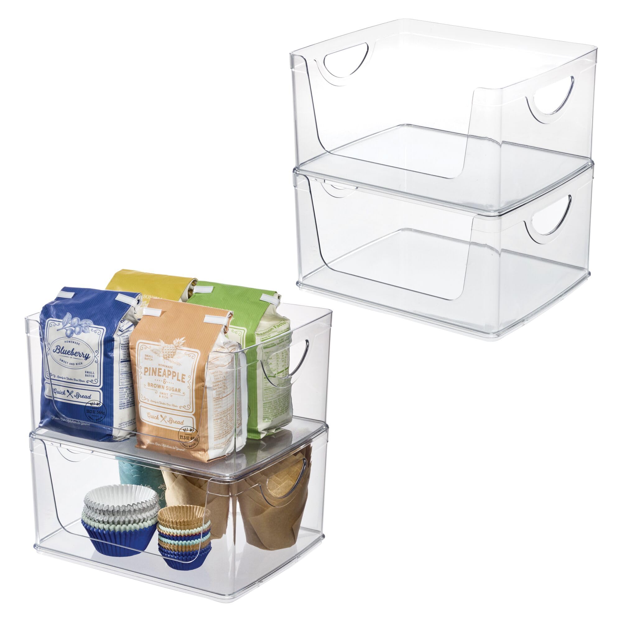 Amazon.com - iDesign Stackable Open-Front Storage Bins with