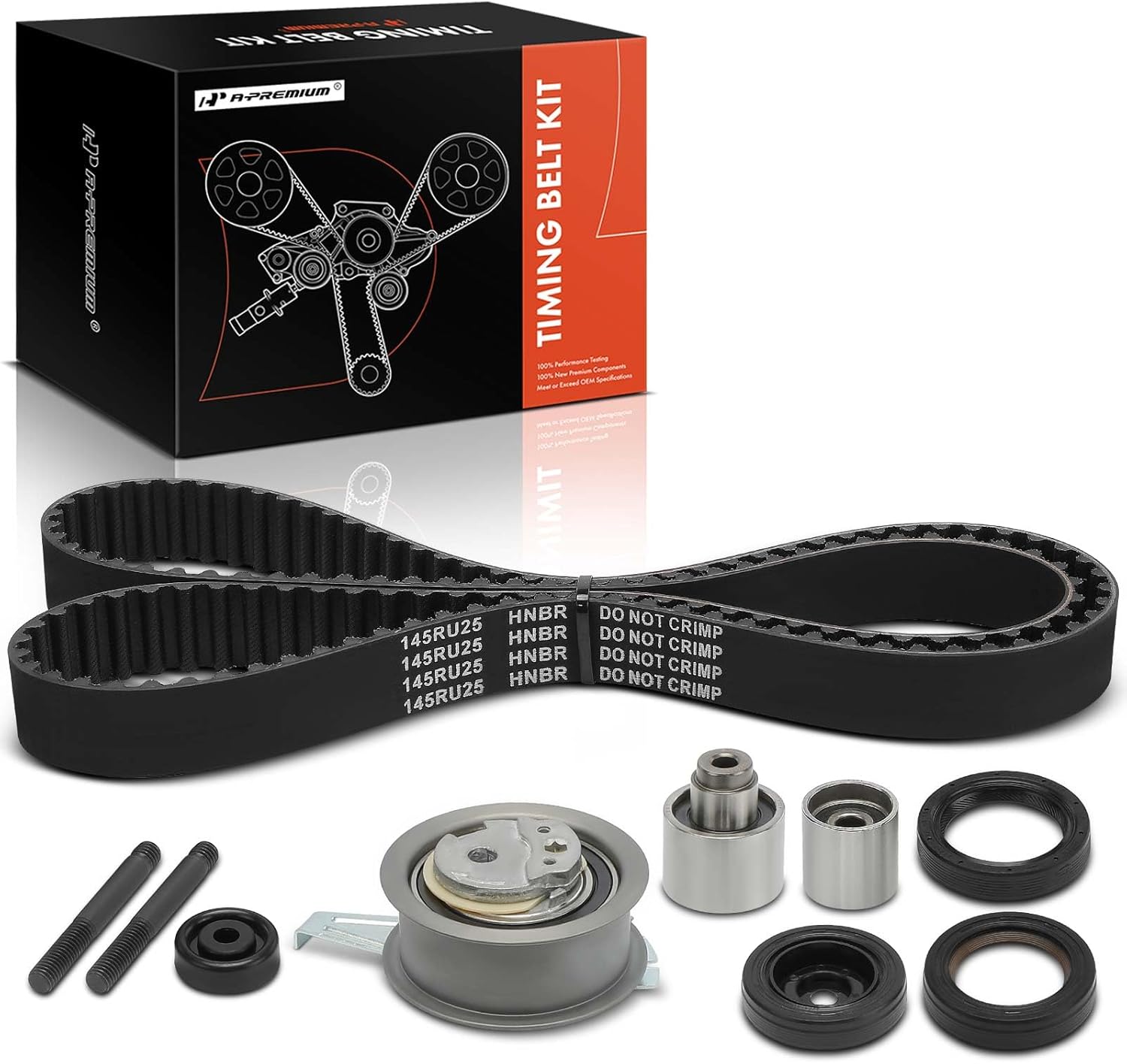 A-Premium Engine Timing Belt Kit Compatible with Volkswagen Jetta 2015-2016, Passat 2015, Golf 2015, Beetle 2015, Golf SportWagen 2015 & Audi A3 2015-2016 - 2.0L