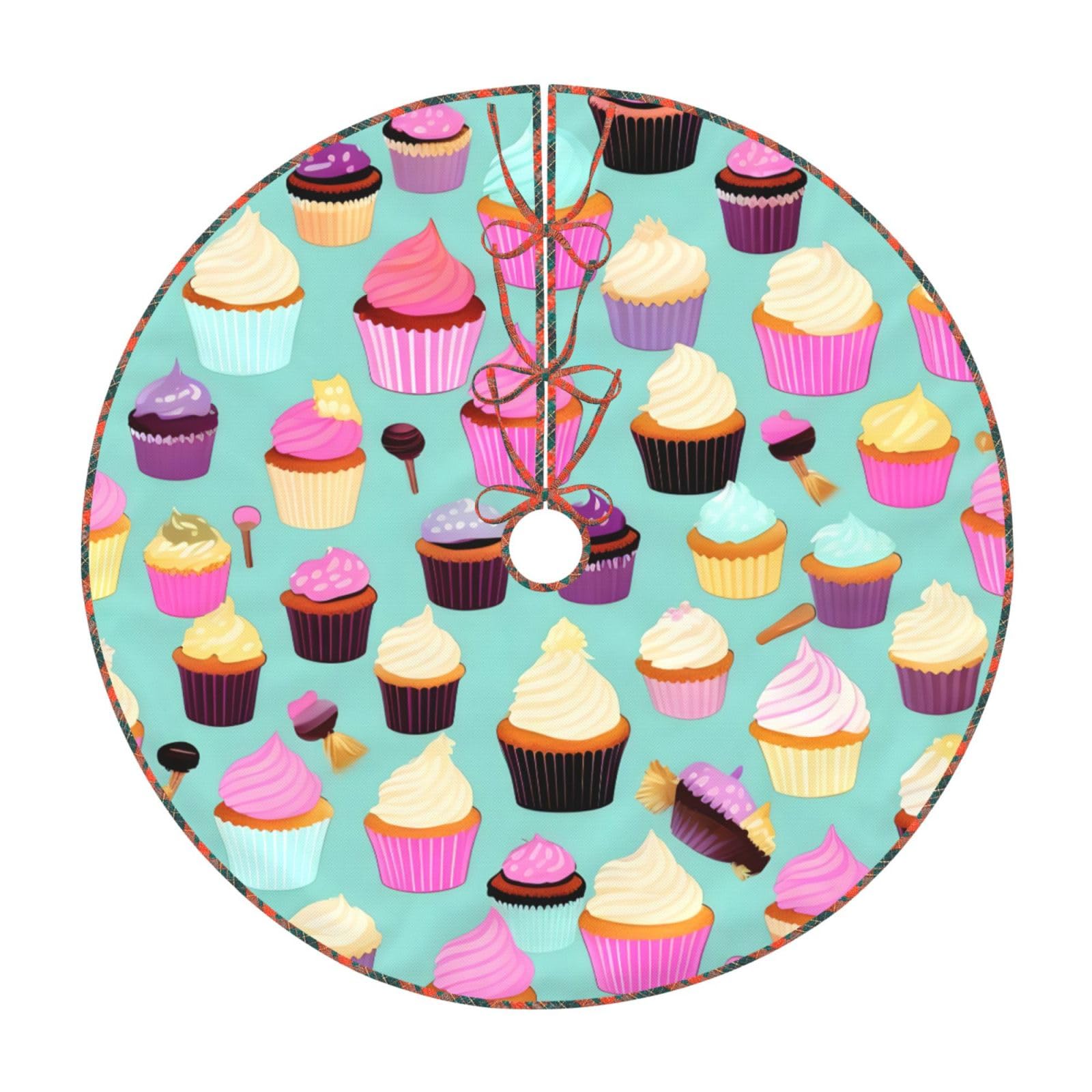 Jupe de sapin de Noël cupcake pour cacher le pied en fer et retenir les aiguilles