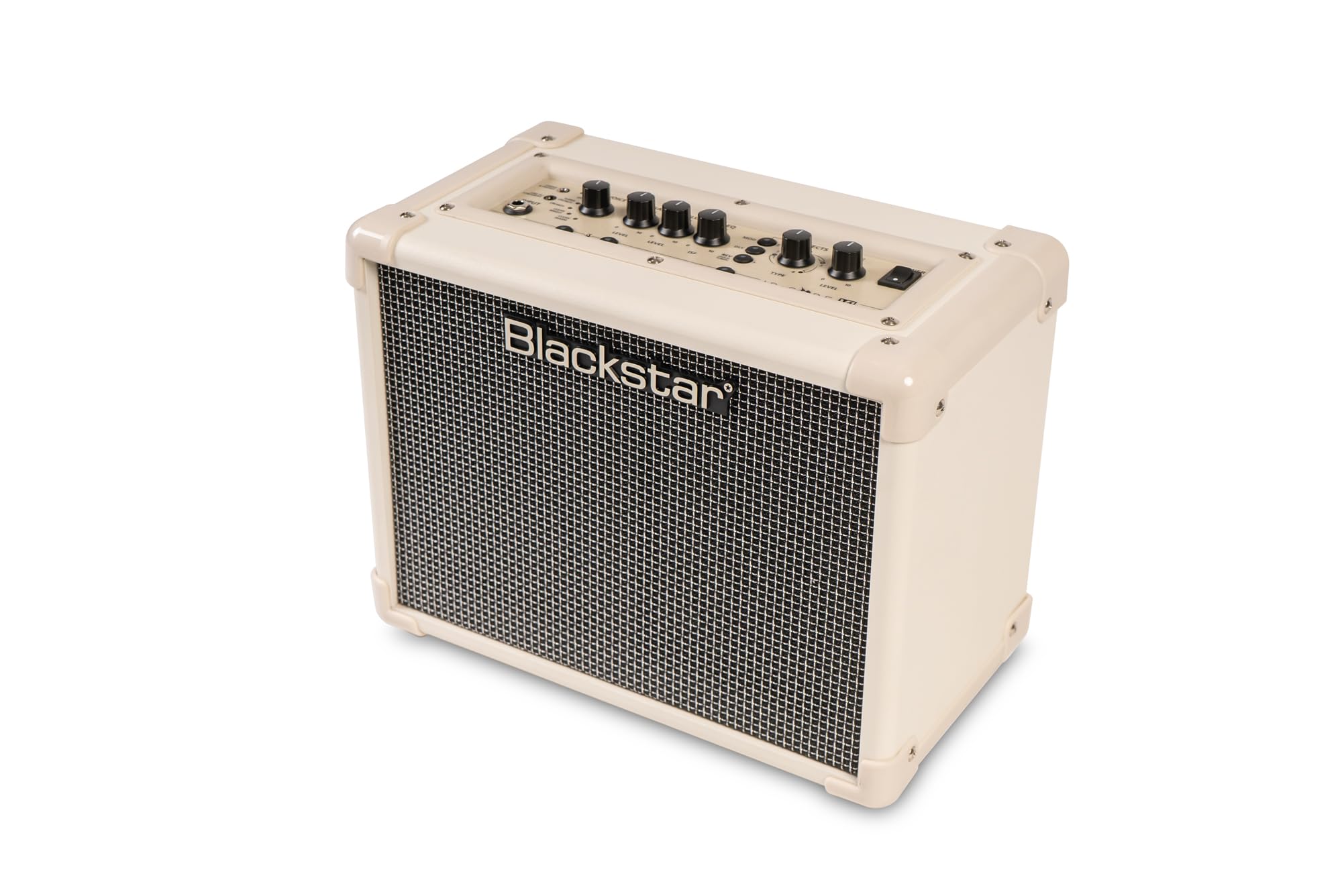 Blackstar ID Core 10 v4 Amplificatore combo per chitarra elettrica con ingresso Line-In/Streaming e registrazione diretta USB-C e riduzione di potenza di 1 Watt. Doppia Crema