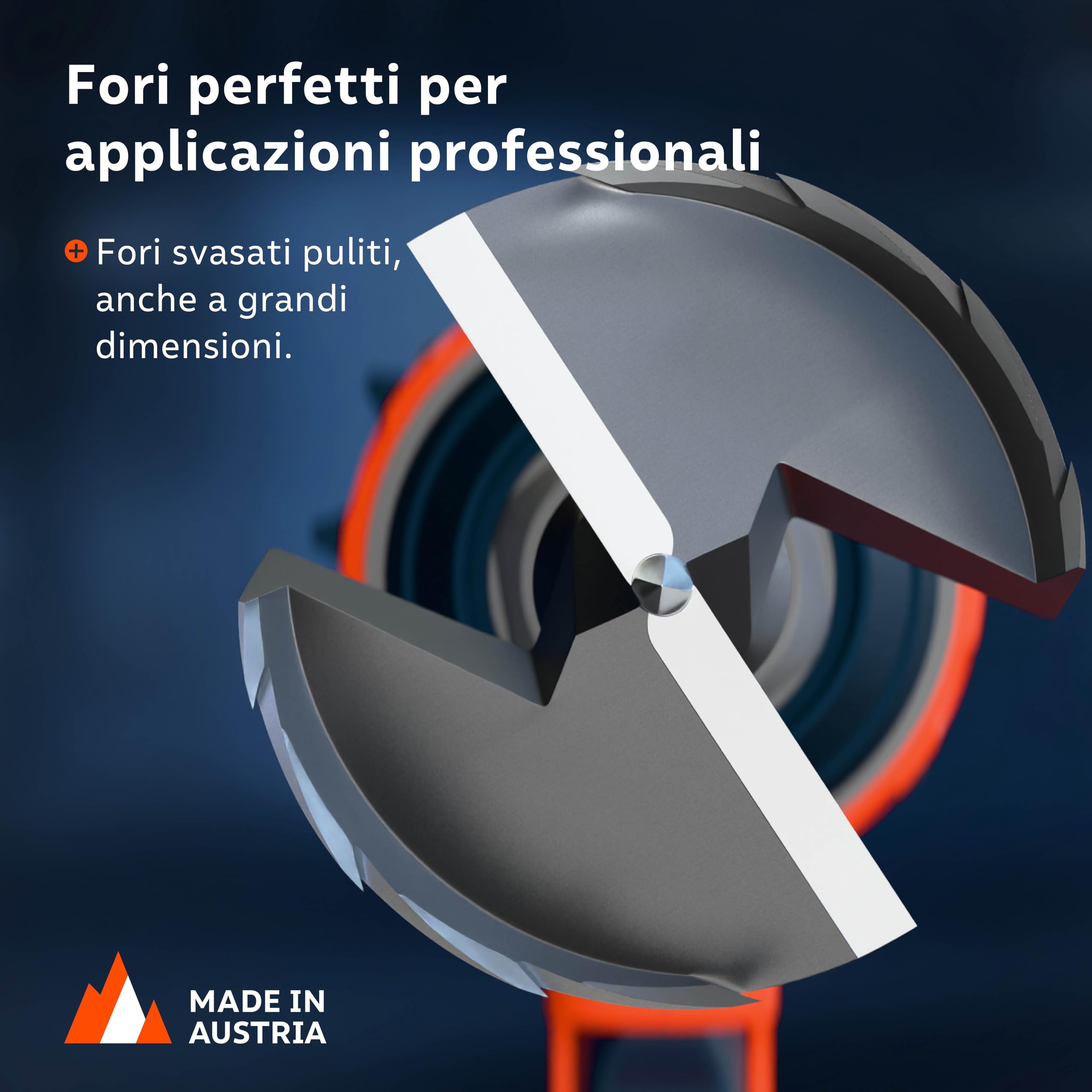 Presch Punta Forstner Ø 45mm - Punta per legno di alta qualità e durata con taglienti estremamente affilati - Punta centrale precisa per una perfetta concentricità