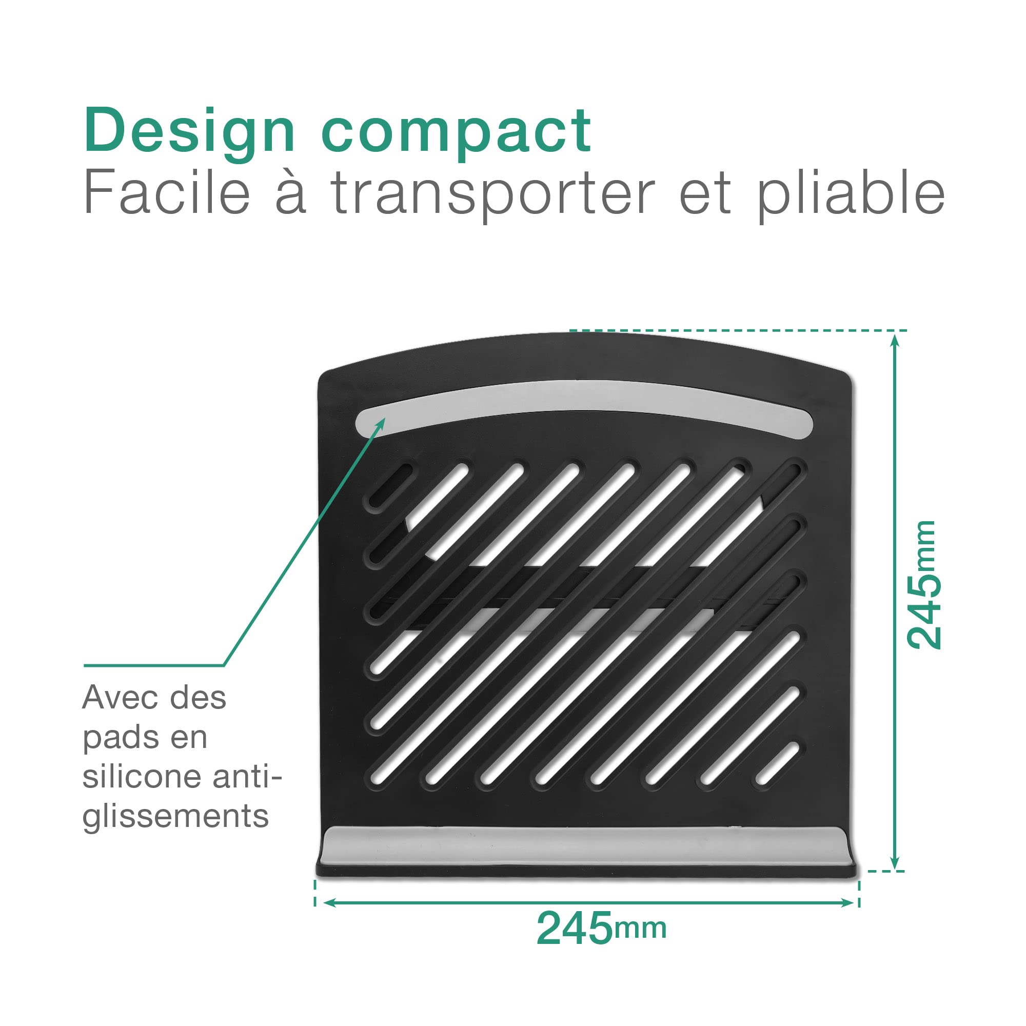 CELLONIC - Mini Support pour PC Portable jusqu'à 17" - Hauteur réglable pour éviter Les douleurs de Dos au Travail en Home Office et en déplacement