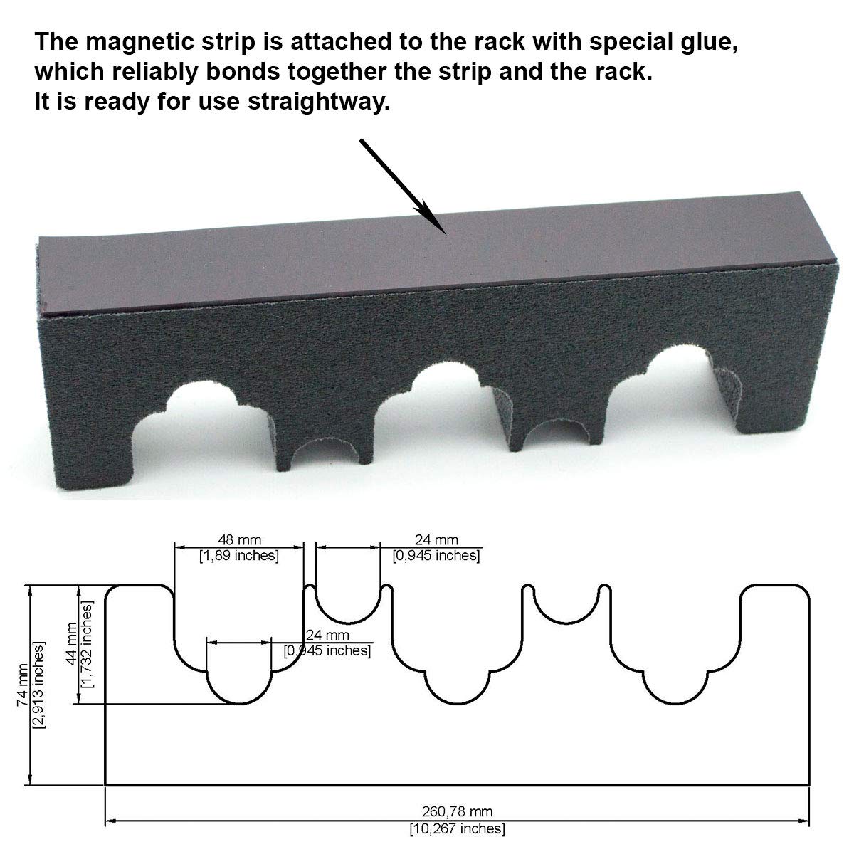 Kit Foam Gun Rack for Three Guns Universal Rifle Barrel Rest with