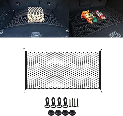 Xotic Tech - 1 bolsa de red de almacenamiento para camión de carga elástica de una sola capa con gancho, accesorios interiores, ajuste universal