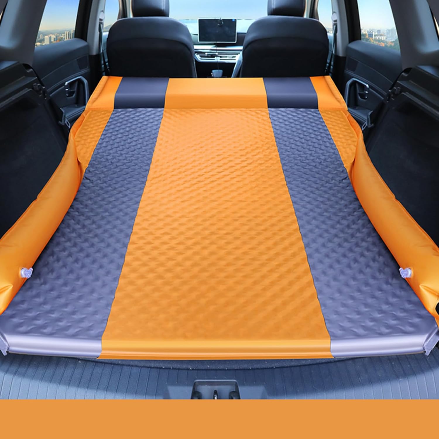 Inflatable Car Air Mattress for Mercedes Benz M-Class ML 350/ML 400/ML 450/ML 500 1997-2015 Air Mattress Camping Bed Car Sleeping Bed Portable Foldable Car Air Bed,Suede Coffee