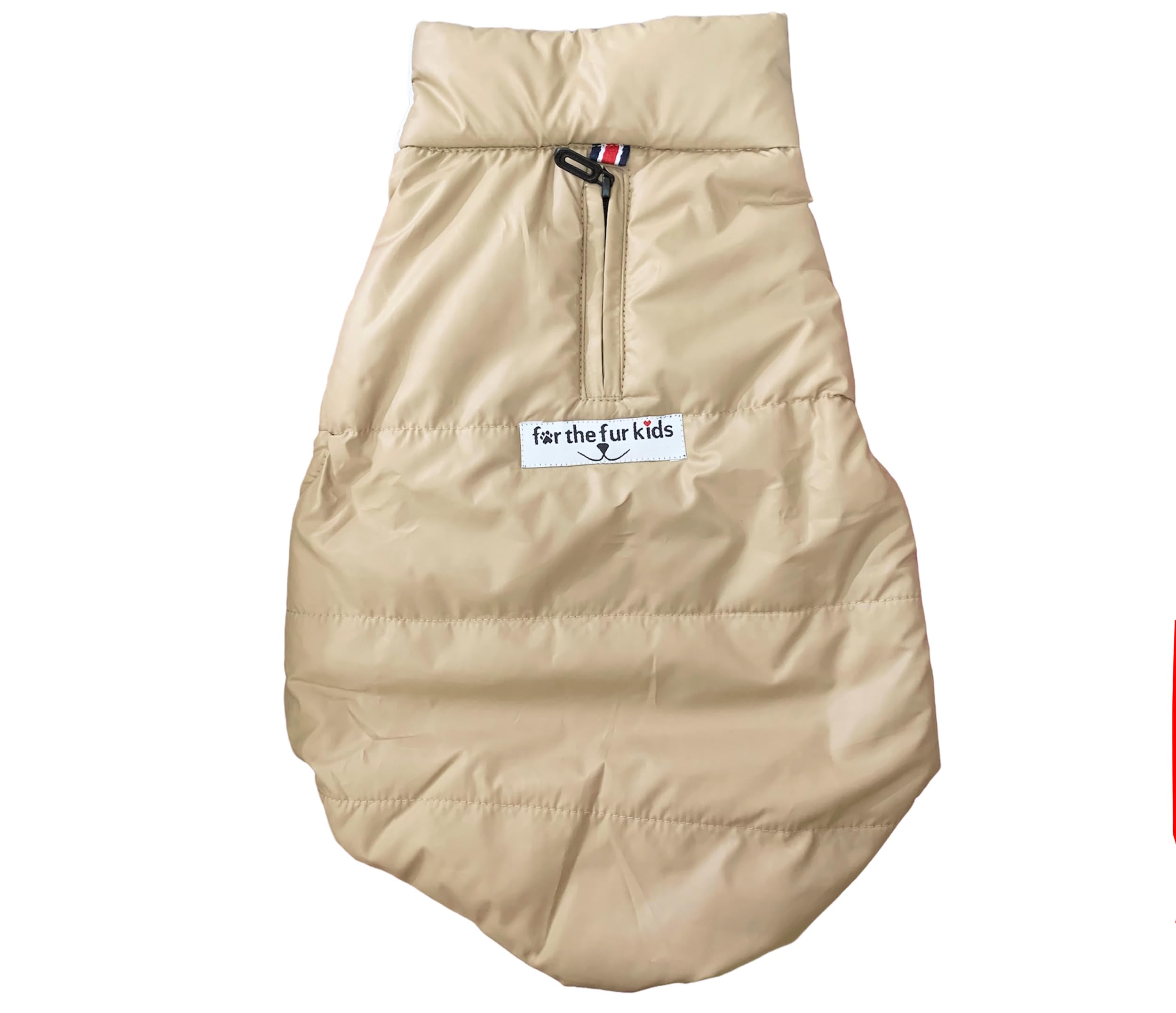 For The Fur Kids Lightweight Dog Jacket | Quilted Jacket for Dogs (Small - Length 14 Inches, Beige) (B0CLVJ1WTW) Amazon Price History, Amazon Price Tracker