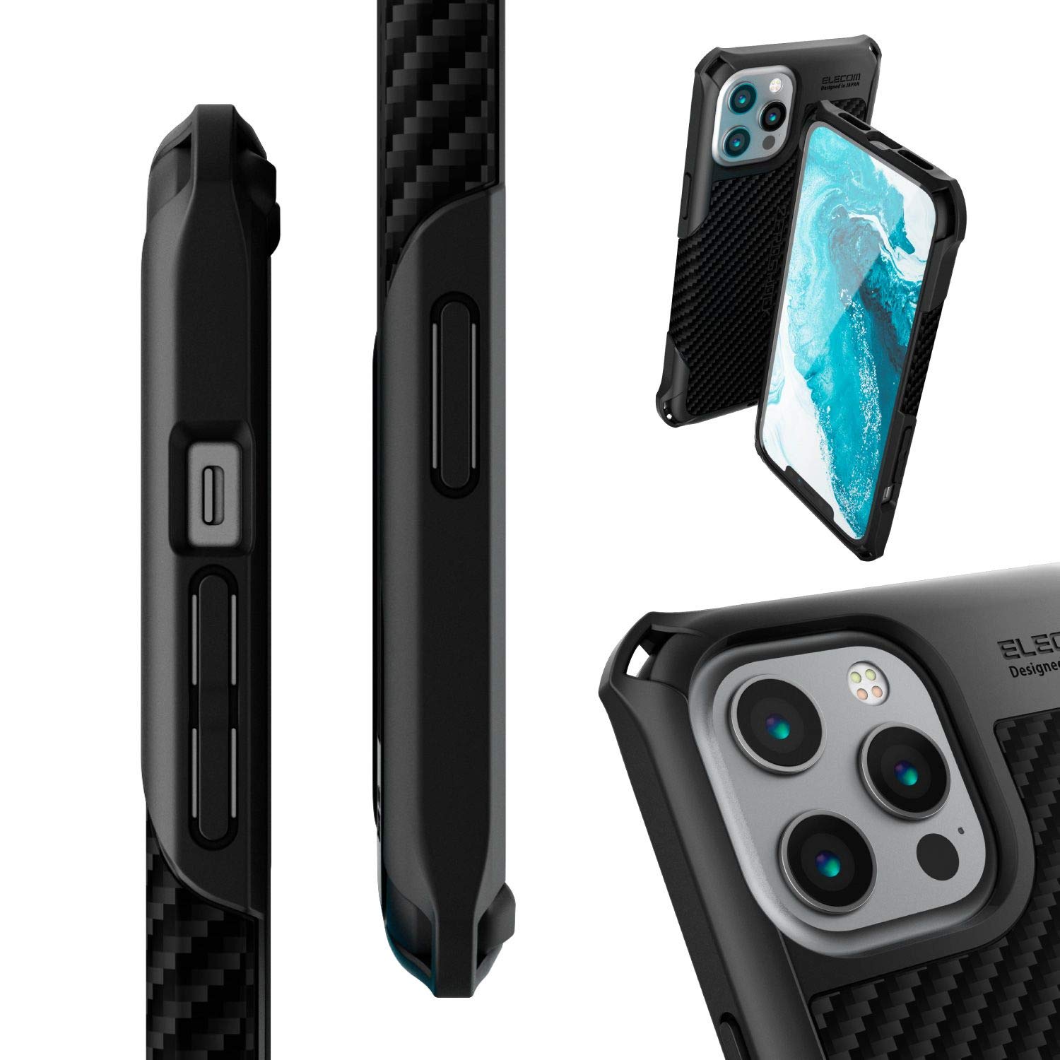 Amazon.co.jp: エレコム iPhone 12 Pro Max ケース ZEROSHOCK 耐衝撃