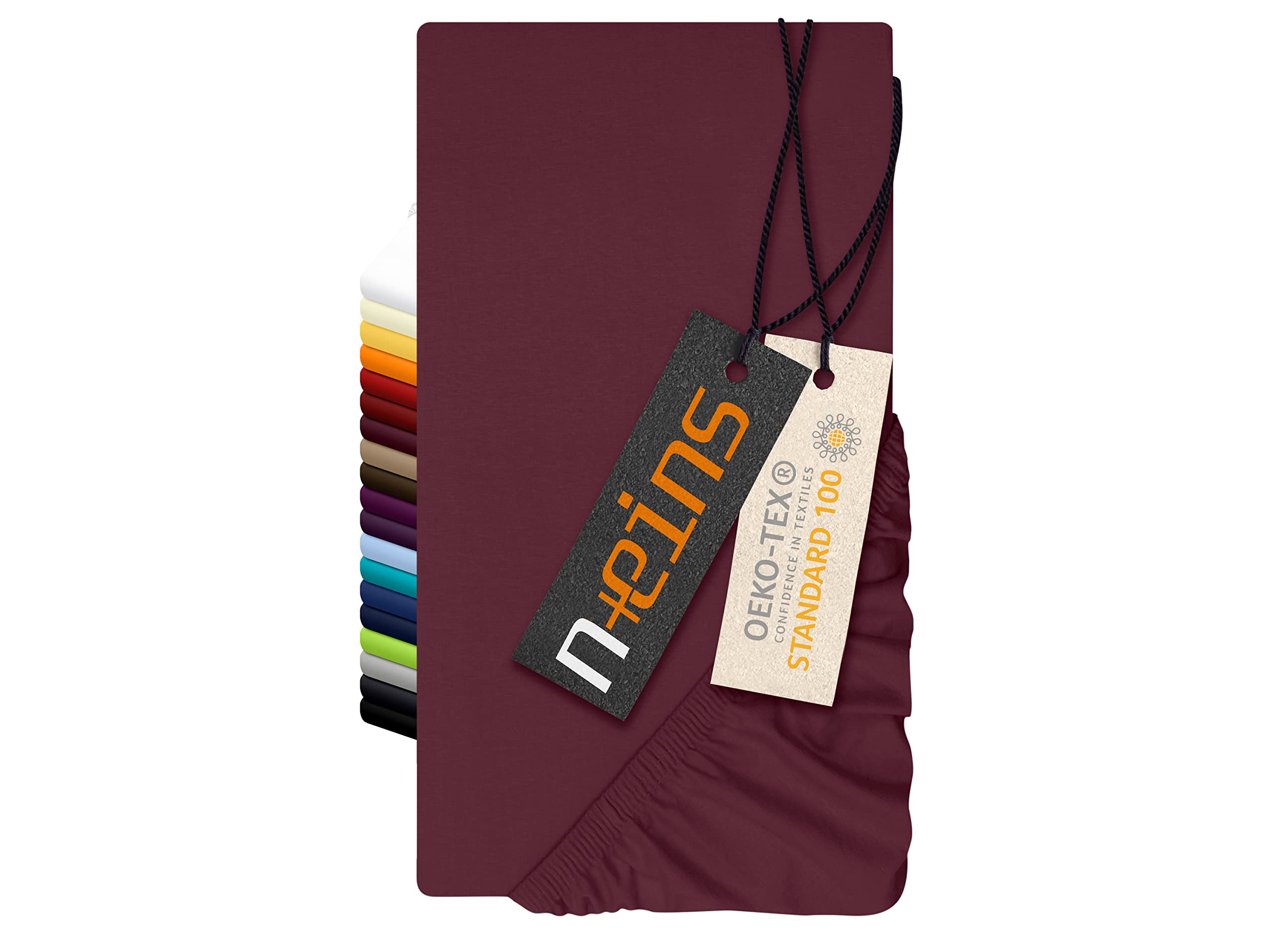 Npluseins Bordeaux Water Bed Fitted Bed Sheet Available In 13 Colours And 3 Sizes, 180-200 X 200-220 Cm