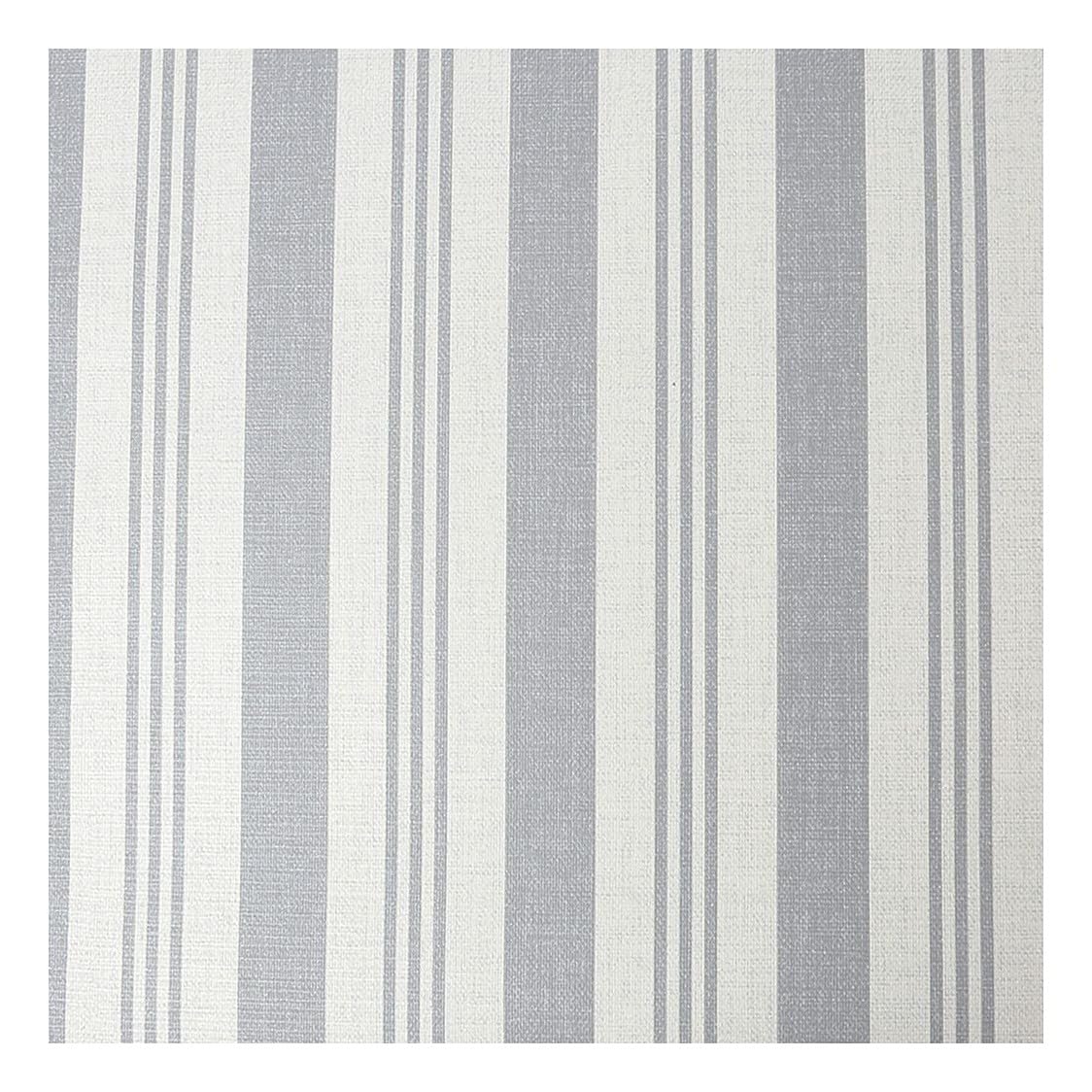 Papier peint rayé gris pour une chambre parentale contemporaine et cosy