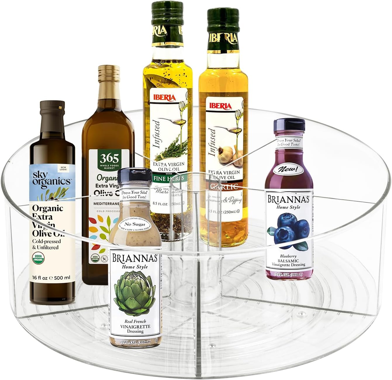 Lazy Susan giradischi organizer, giradischi frigo organizer 23 cm 27 cm portaspezie girevole per frigorifero armadio da cucina  15