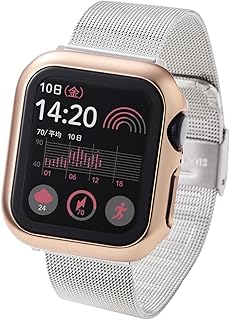 エレコム Apple Watch ケース [40mm] SE (第2世代)/SE/Series 6/5/4 強化ガラス 指紋防止加工 フルカバーケース ピンク AW-23EFCGPPN