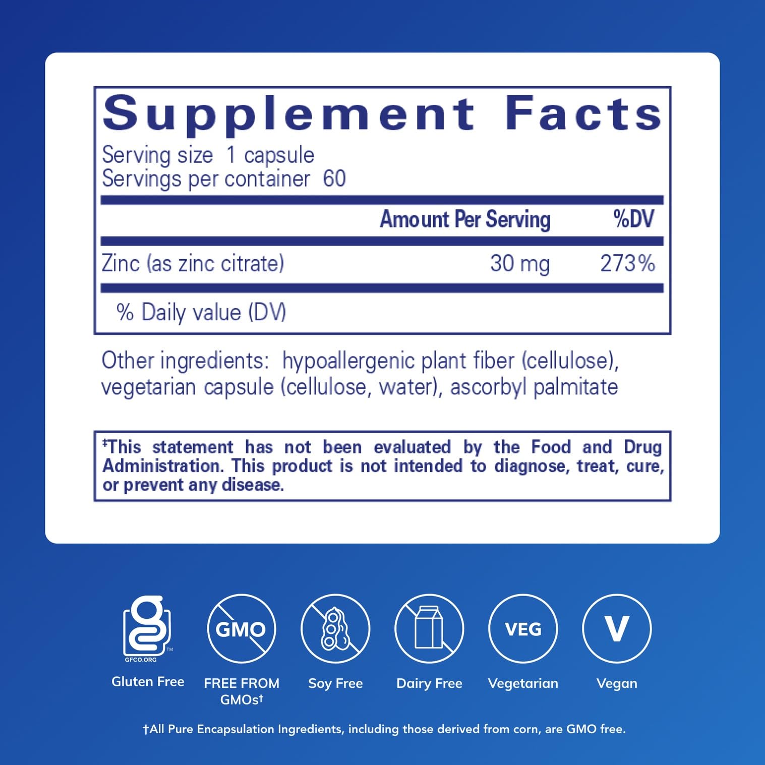 Pure Encapsulations Zinc (Citrate), 60 Capsules — Amazon image 2