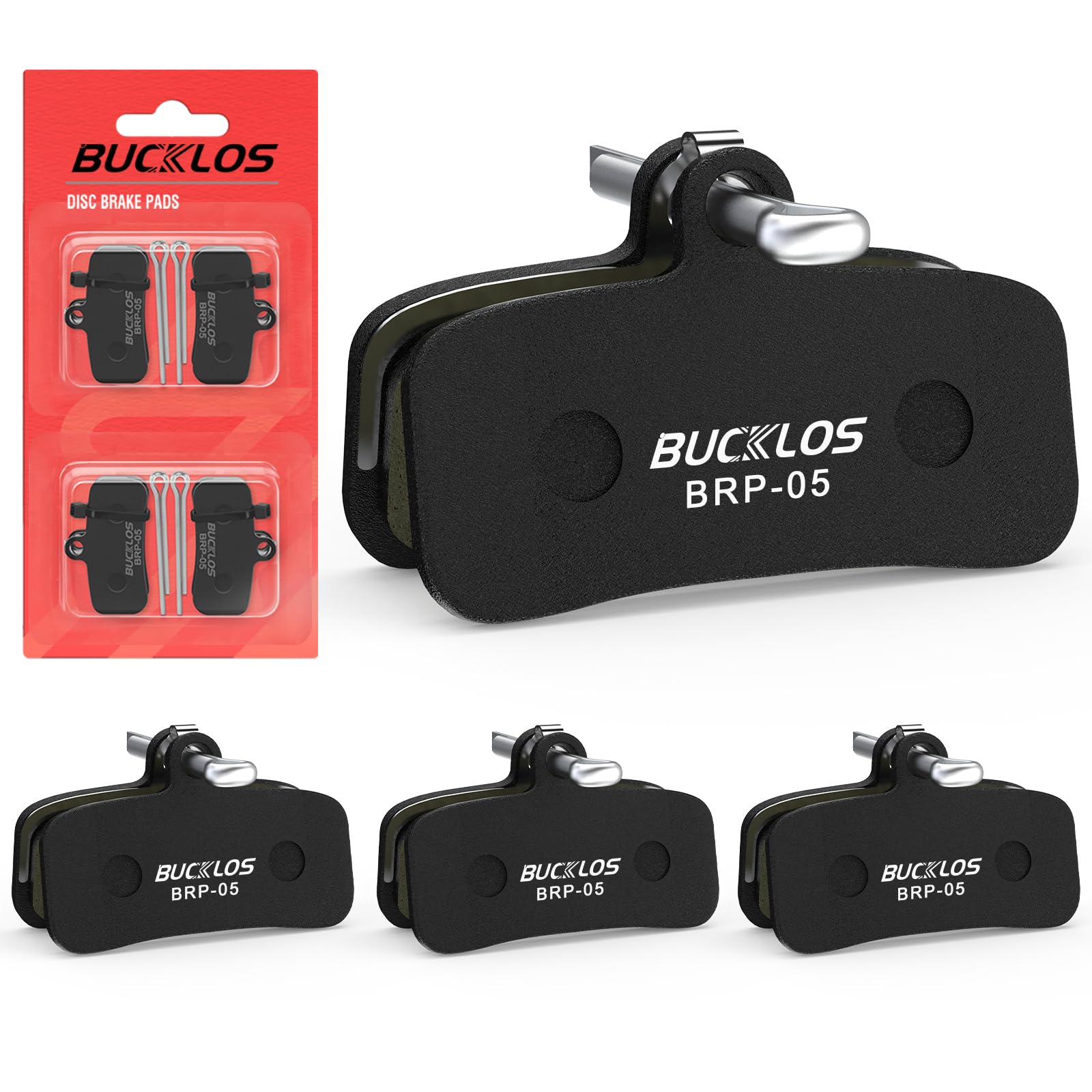 AEYINO Bike Disc Brake Pads - 2pairs/4pairs Bicycle Disk 4 Piston Pads for Shimano D02S D03S Saint Deore XT XTR SLX Zee/Tektro/TRP for Mountain Bike/Road Bike/Ebike/MTB