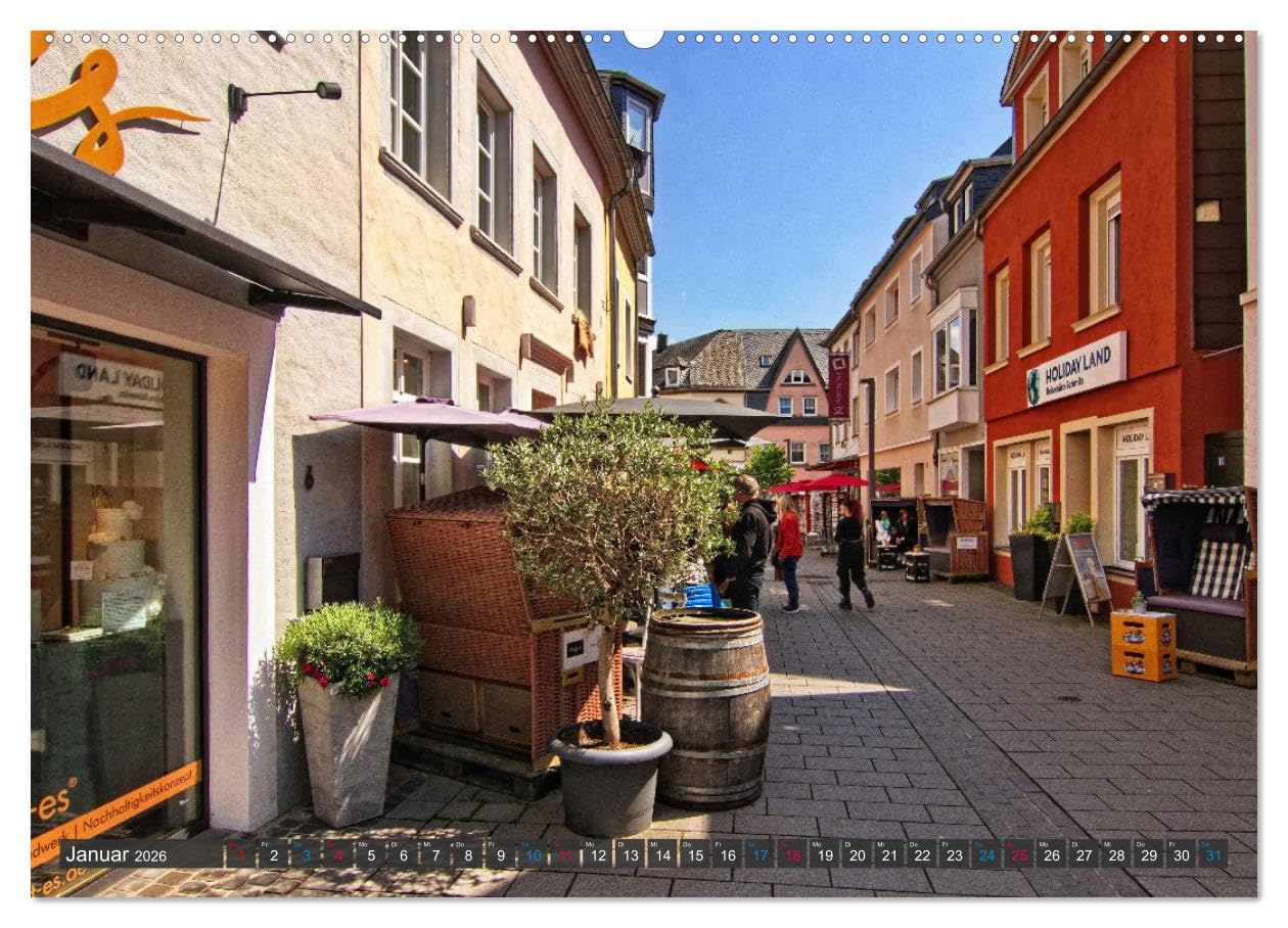 Stadtansichten Bitburg, die Bierstadt in der Südeifel (Wandkalender 2026 DIN A2 quer), CALVENDO Monatskalender: Die Bier- und Kreisstadt in der Südeifel