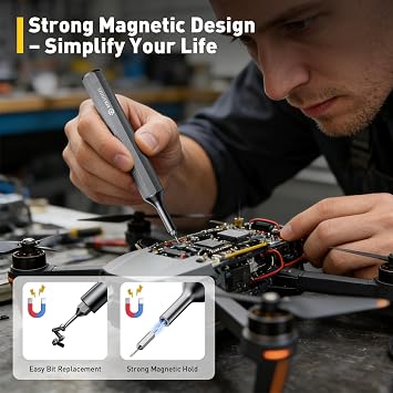 37 in 1 Precision Screwdriver Set, Multi Bit Screwdriver Set with 36 S2 Steel Bits, Mini Repair Tool Kit with Torx, Phillips, Hex for iPhone 16/15, MacBook, Switch, PS5, Glasses, Watches