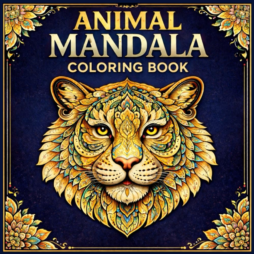 Animal Mandala Coloring Book: An Adult Coloring Book with 60 Beautiful Mandalas for Stress Relief and Relaxation