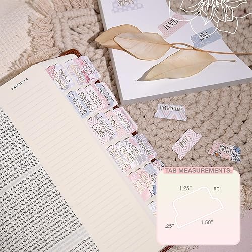 Miniatura 5 de Idyllic Grace - Pestañas de la Biblias, pestañas bíblicas españolas, letras de lámina dorada, herramienta de estudio, diario, Antiguo y Nuevo