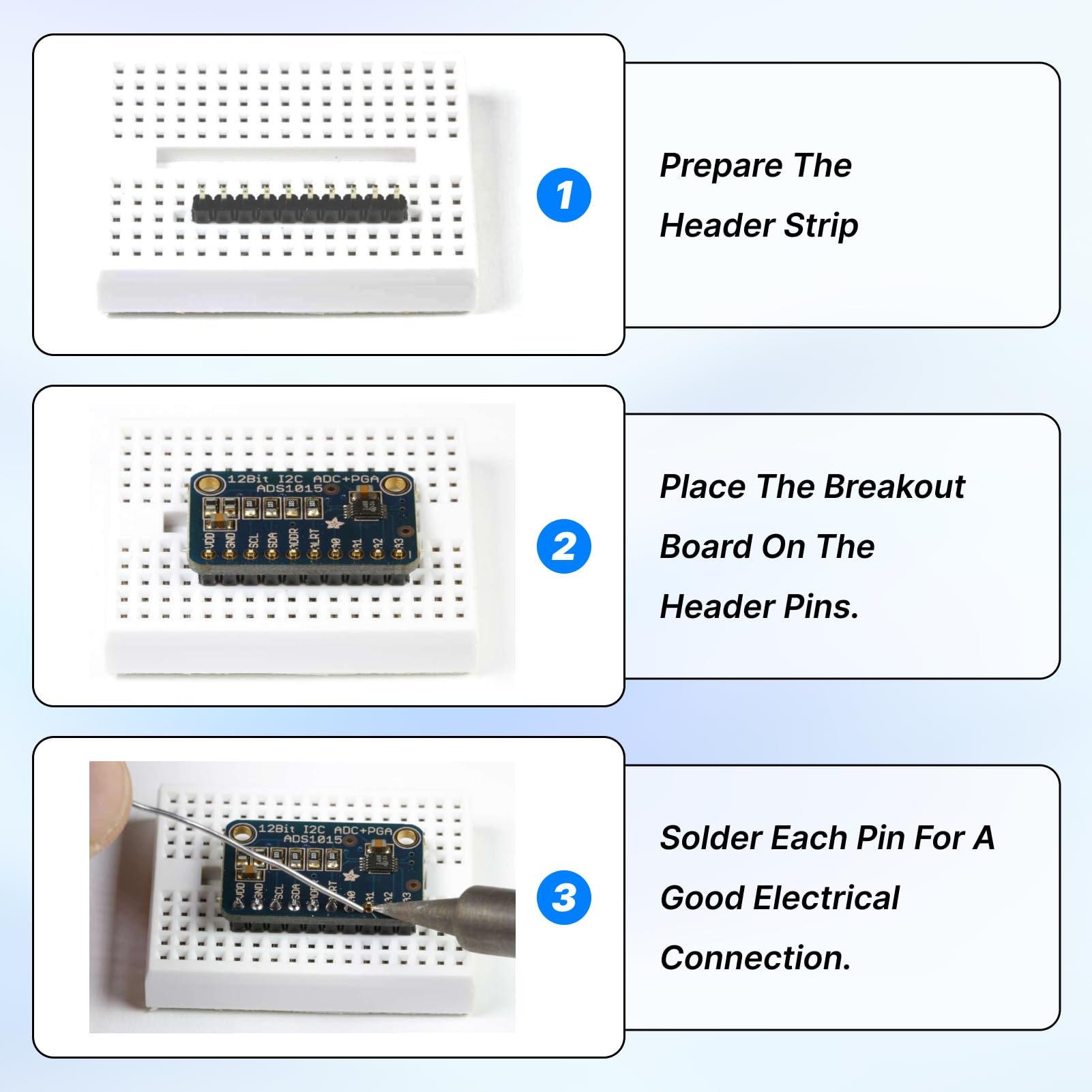 3pcs ads1115 16-bit adc module Convertitore Analogico-Digitale 16 Bit 4 Canali con Interfaccia I2C per Microcontrollori for Arduino, Raspberry Pi e Progetti ESP32 ads1115 for adafruit