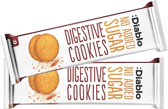 Diablo No Added Sugar Digestive Cookies – Low Sugar Snacks, Cookies Biscuits for All, Sweetened with Maltitol, Ideal for Gifting, Festive Hampers, Holiday Events & Special Occasions – 150g Pack of 2