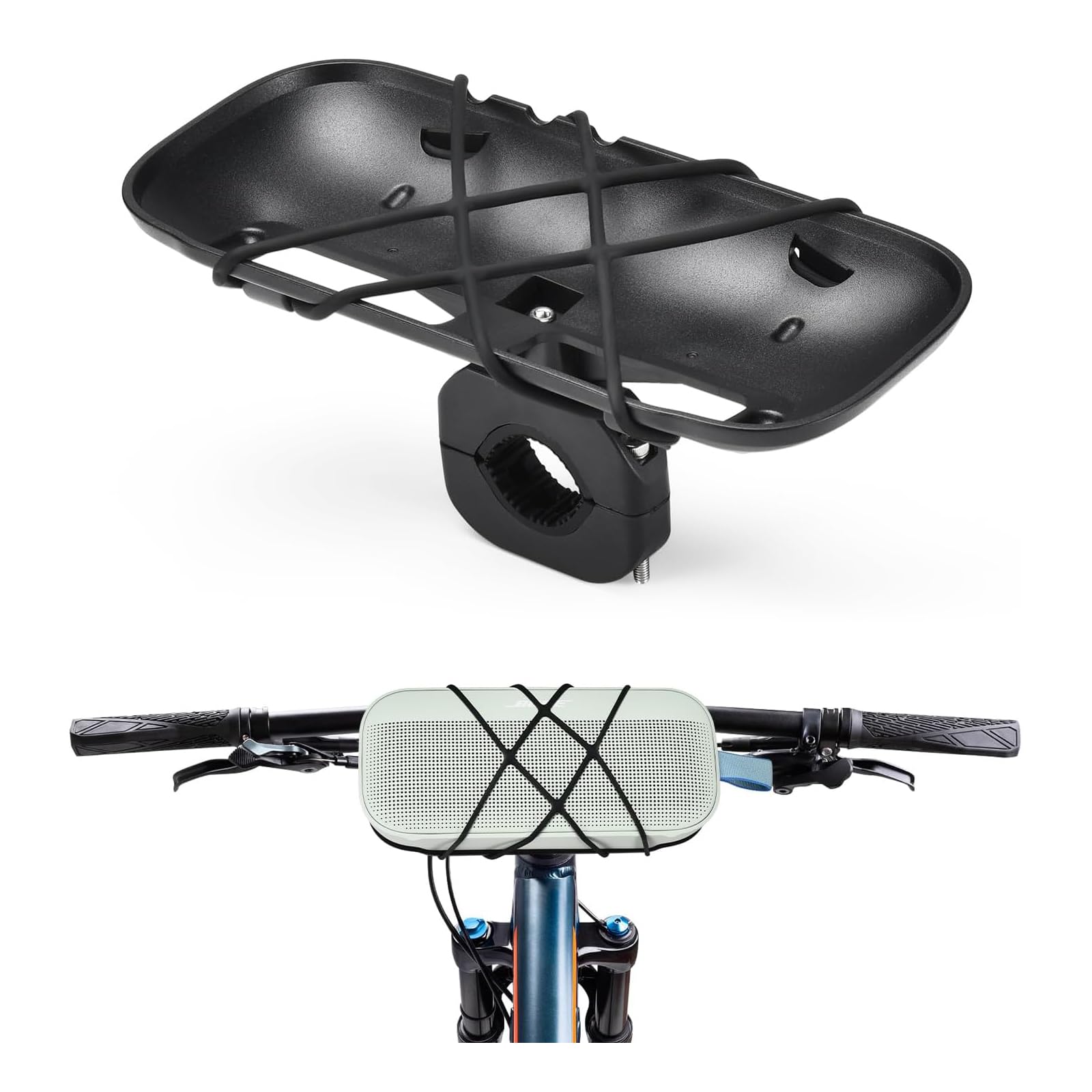 Hzycwgone Handlebar Mount Bracket for Bose SoundLink Flex 2nd Gen,Golf Cart Rail/Bike/Moto/Boat/ATV Adapter Holder for Bose SoundLink Flex 2nd/Soundlink Flex Portable Bluetooth Speaker,Black