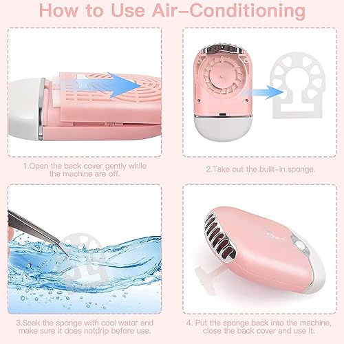 Miniatura 3 de Shmian Kit de limpieza de pestañas, mini ventilador portátil rosa para secador de pestañas y cepillo de limpieza de extensiones, ventilador
