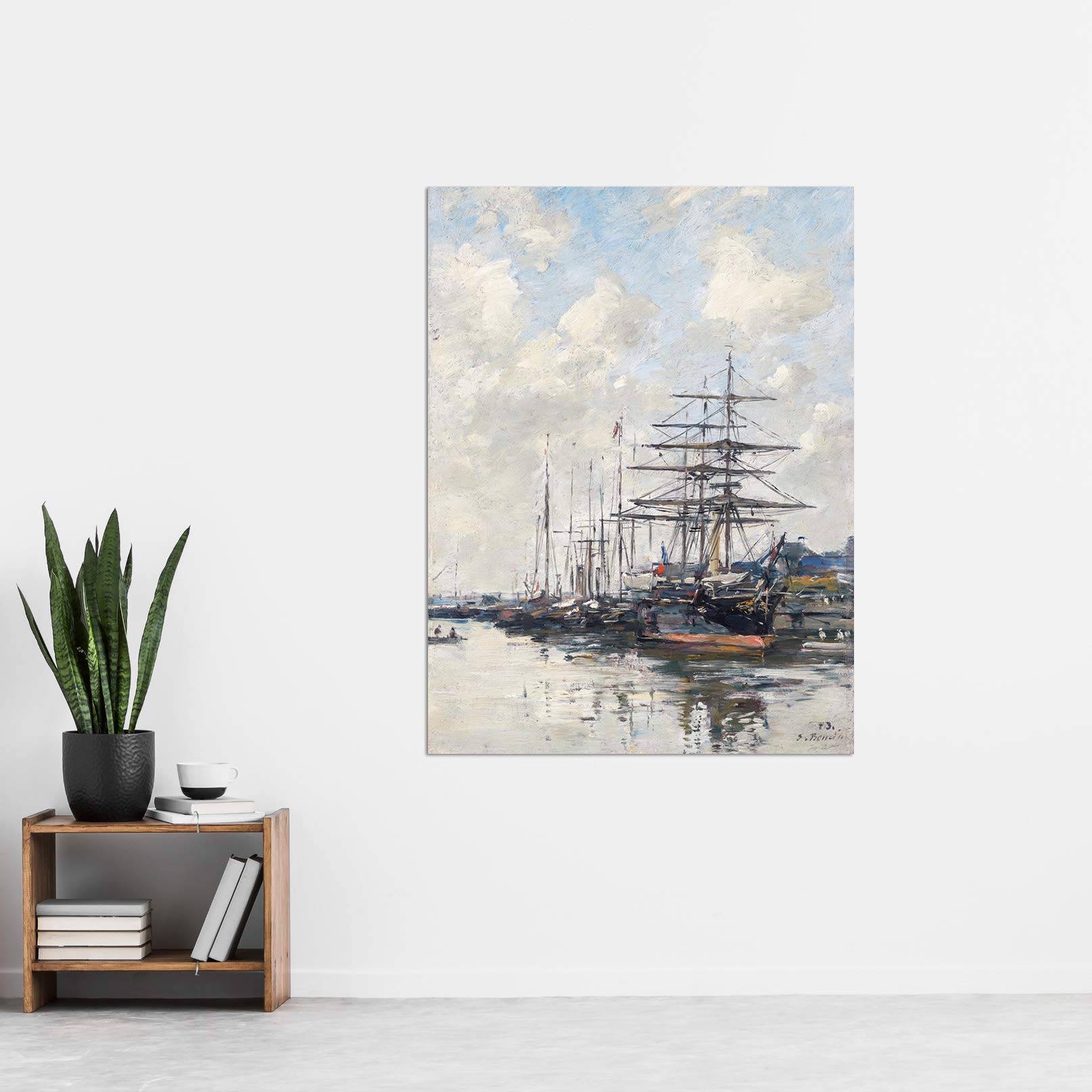 Amazon.co.jp: Eugene Boudin Deauville The Boat Basin 1887 Painting