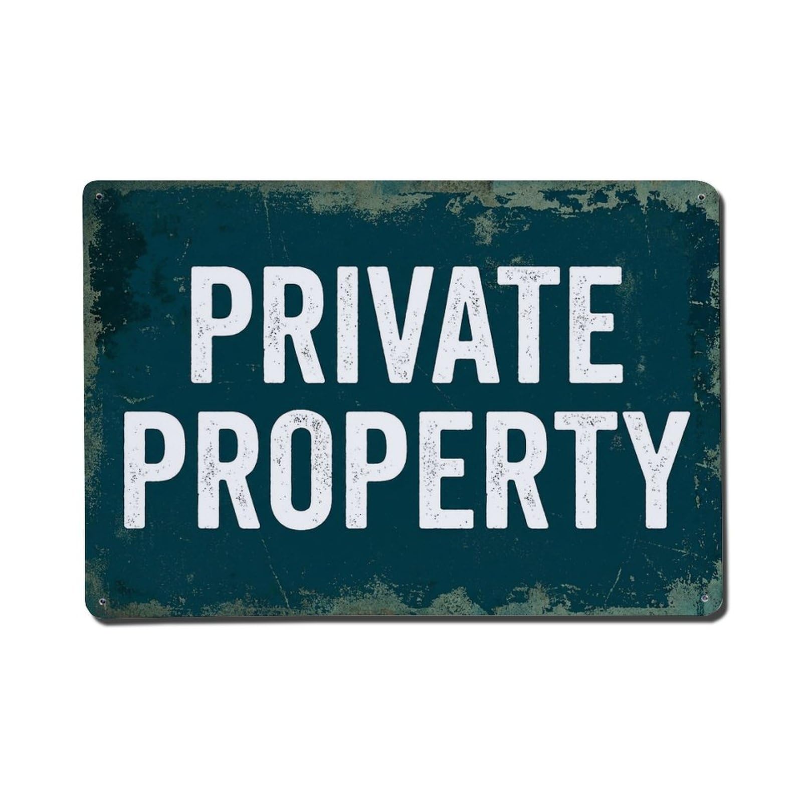 Vintage Private Property Metal Tin Sign Plaque Wall Decor for Cafe, Club Bar, Office, Garden Metal Poster 8x12Inch