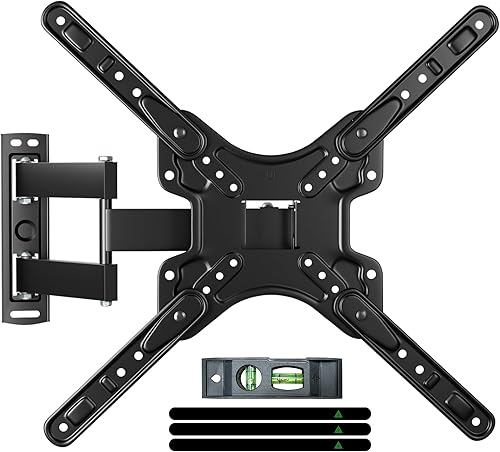 GearFusion Soporte para monitor de TV de movimiento completo, soporte de pared articulado para la mayoría de televisores curvos planos LED LCD de 13