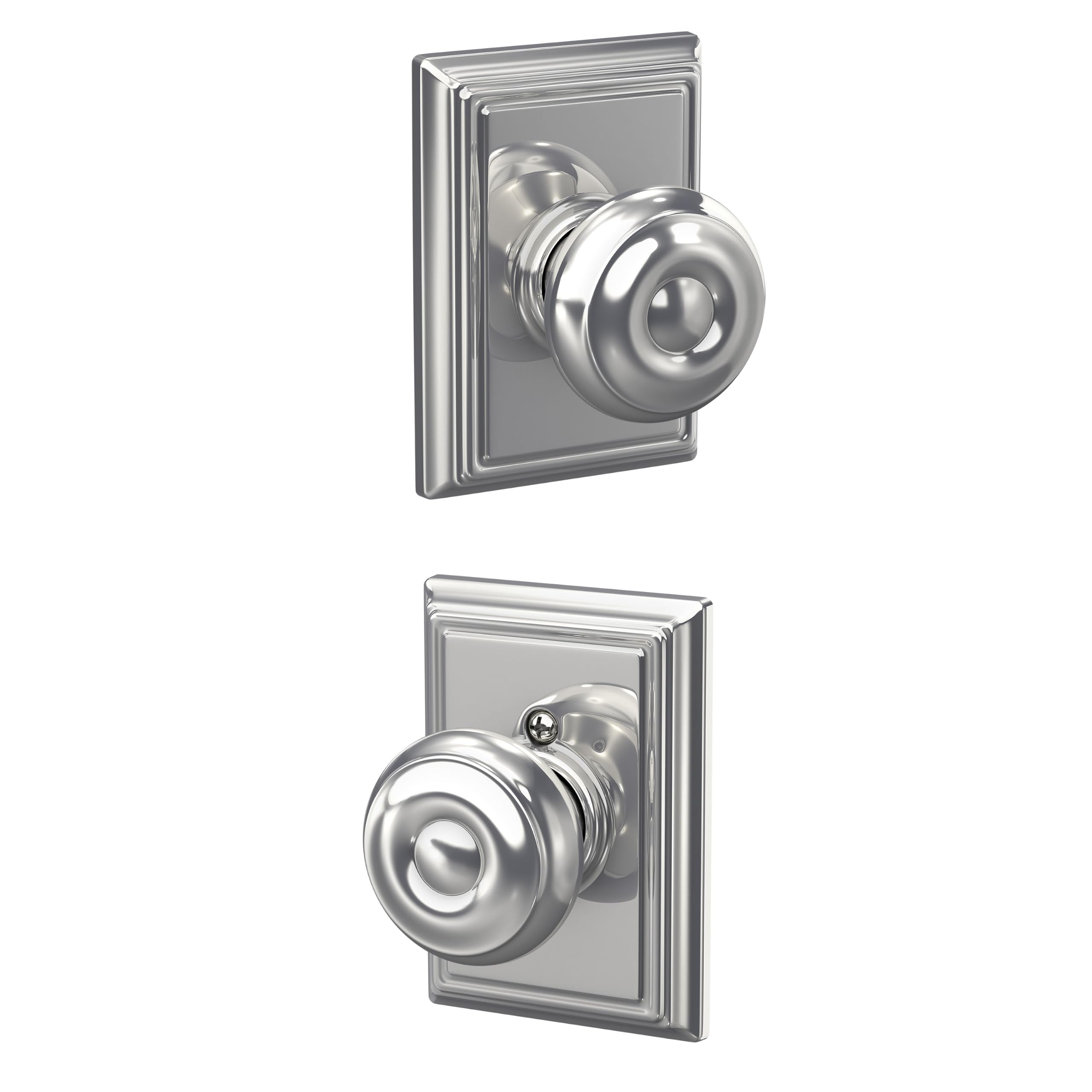 SCHLAGE Georgian Hall/Closet Passage Door Knob, Bright Chrome